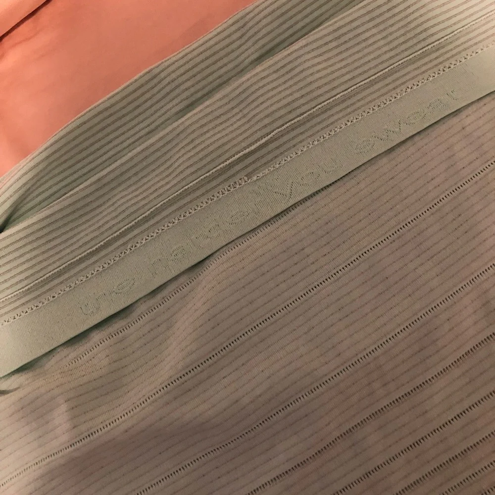 Lululemon Mens Metal Vent Tech Short Sleeve Medium Aquamarine Stripe - Picture 3 of 6